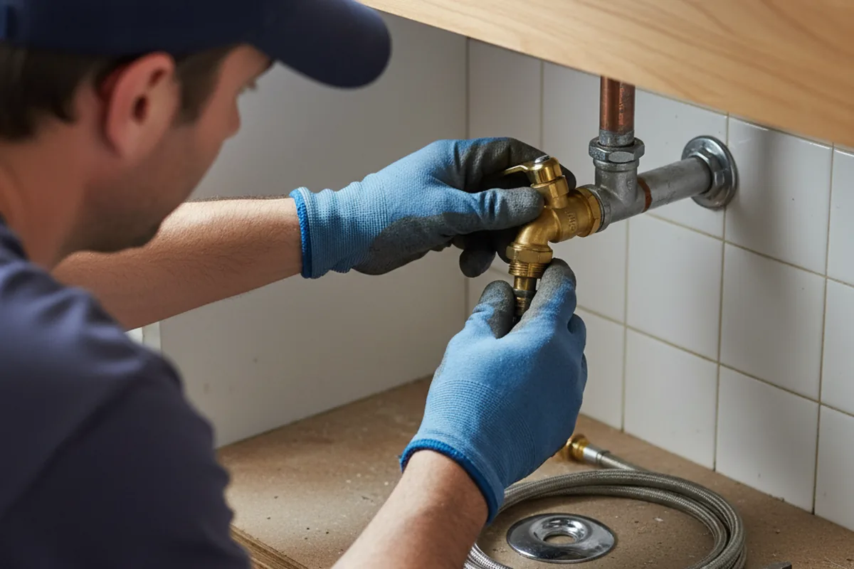 Shutoff valve and fitting work during Repiping in Willis